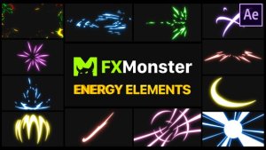 Energy Elements | After Effects Video Displays template preview