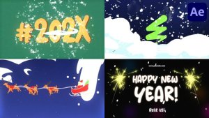 Videohive Christmas Snow Logo for After Effects Logo Stings template preview