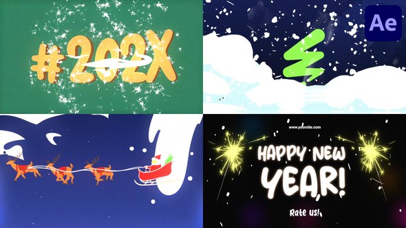 Videohive Christmas Snow Logo for After Effects Logo Stings template preview