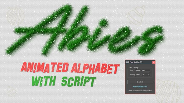 Videohive Abies Alphabet - Animated Fonts Inspired by Christmas Fir Tree Titles template preview