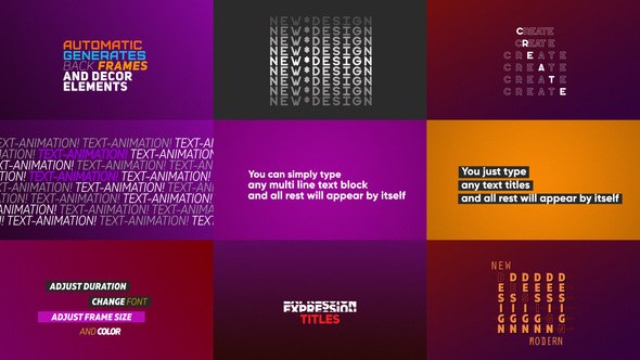 Videohive Expression Titles Titles template preview