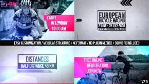 Cycling Marathon Broadcast Design v2.0 Video Displays template preview