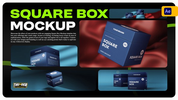 Videohive Square Box Mockup Product Promo template preview
