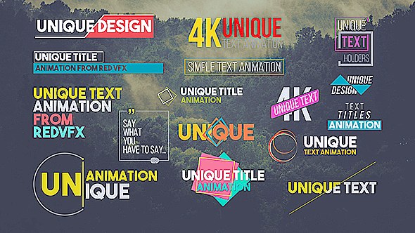 31 Unique Titles Pack Video Displays template preview