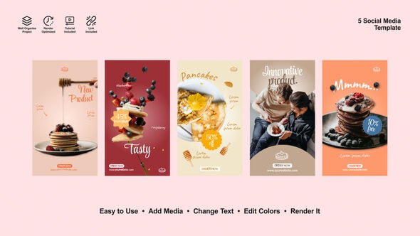 Videohive Pancake Instagram Reels 52647688 Product Promo template preview