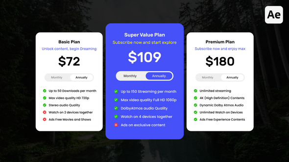 Videohive Pricing and Plans Elements template preview