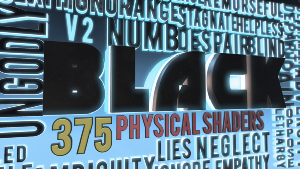 BLACK I Elements 3D Title Formation Template & 3D Shaders Pack - Adobe After Effects Template Video Displays template preview