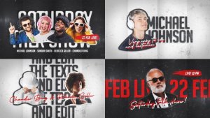 Videohive Grunge Podcast Intro Openers template preview