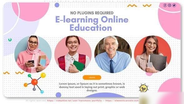 Videohive E-learning Online Education Slideshow Openers template preview