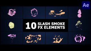 Videohive Slash Smoke Elements | After Effects Elements template preview