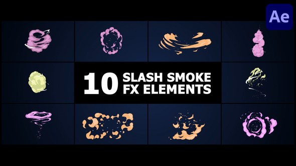Videohive Slash Smoke Elements | After Effects Elements template preview
