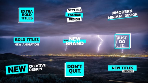 Videohive Bold Titles | After Effects 43788512 Titles template preview