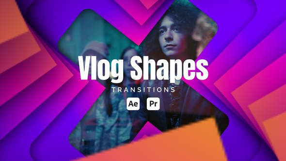 Videohive Vlog Shape Transitions Elements template preview