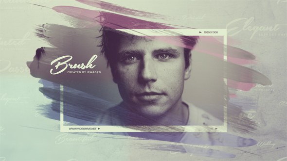 Videohive Brush Strokes Frame Slideshow Video Displays template preview