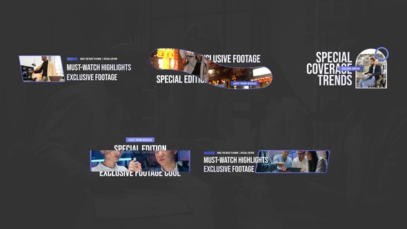 Videohive Modern Lower Thirds with Media Elements template preview