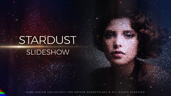 Slideshow Star Dust Video Displays template preview