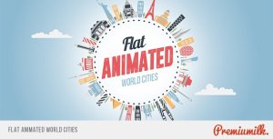 Videohive Flat Animated World Cities Openers template preview