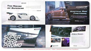 Videohive Super Cars Promo Video Displays template preview