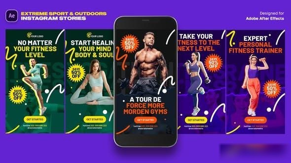 Videohive Extreme Sport & Outdoors Instagram Stories Openers template preview