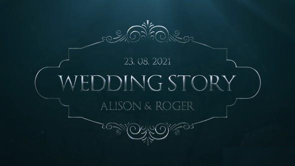 Videohive Silver Wedding Titles Titles template preview