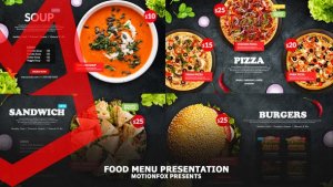 Videohive Delicious Food Menu Promo - Top View Product Promo template preview