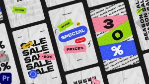 Sale Stories Verticals | MOGRT Premiere Pro template preview