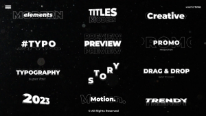 Videohive Trendy Kinetic Titles 48159681 Titles template preview