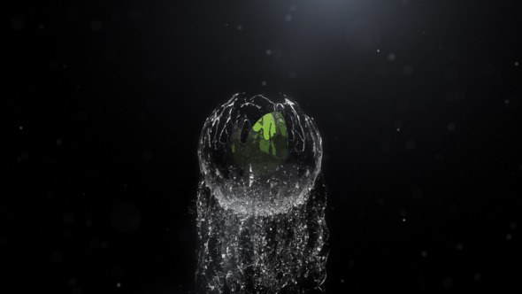 Spherical Liquid Logo Reveal Video Displays template preview