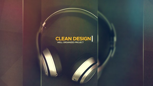 Clean Media Intro Video Displays template preview