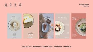 Videohive Cake Food Instagram Stories Product Promo template preview