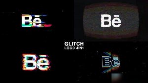Videohive Glitch Logo_4in1 Logo Stings template preview