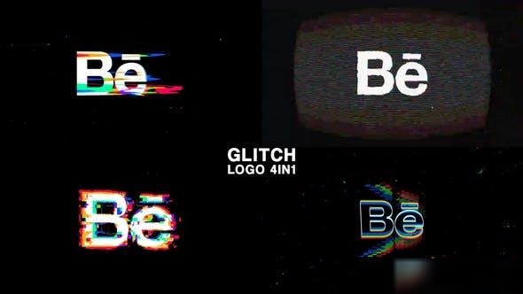Videohive Glitch Logo_4in1 Logo Stings template preview