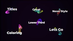 Videohive Neon Titles 43254902 Titles template preview