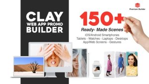 Videohive Clay Web App Promo Builder Product Promo template preview