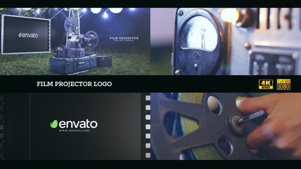 Videohive Film projector Logo 4K Logo Stings template preview