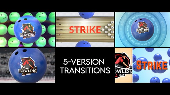 Videohive Bowling Transitions - 5 Versions Elements template preview