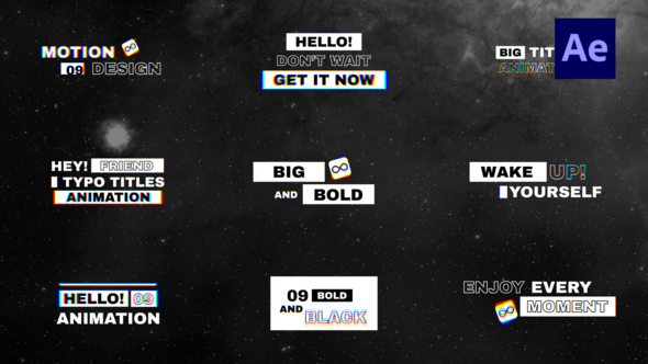 Videohive Bold Text Titles Titles template preview