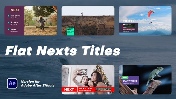 Videohive Flat Nexts Titles Broadcast-packages template preview