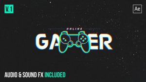 Videohive Gamer Glitch Logo Reveal Logo Stings template preview