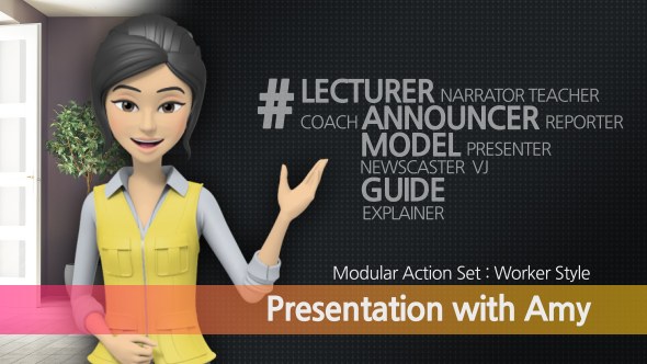 Videohive Presentation With Amy: Worker Style Product Promo template preview