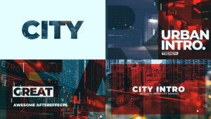 City Intro Premiere Pro template preview