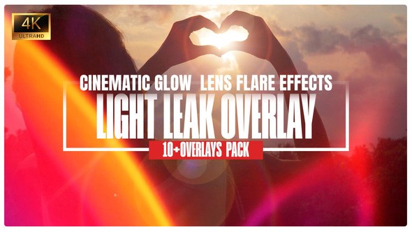 Videohive Light Leak Overlays Pack вЂ“ Cinematic Glow & Lens Flare Effects Elements template preview
