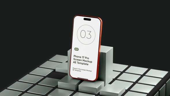 Videohive Phone 17 Pro Sliding Cubes Screen Mockup Template Product Promo template preview