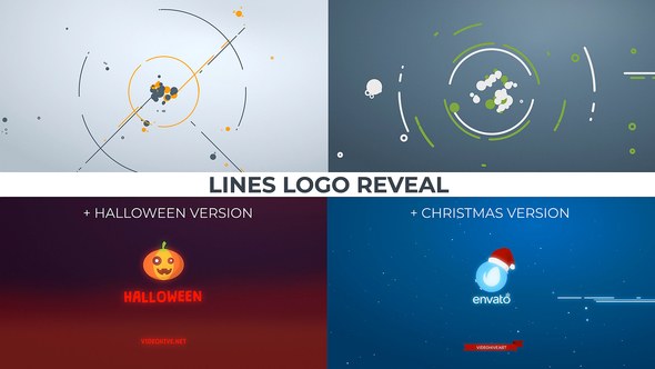 Videohive Lines Logo Reveal. +Christmas/Halloween ver Logo Stings template preview
