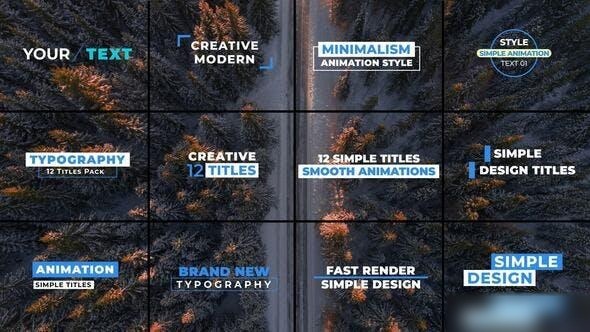 Videohive Simple Titles 1.0 | After Effects 42142019 Titles template preview