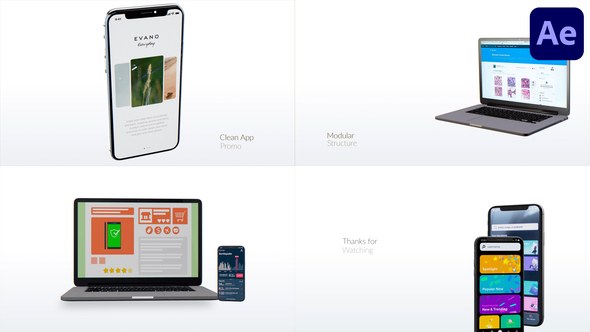 Videohive Clean App Promo for After Effects 55904480 Product Promo template preview