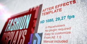 Videohive Fashion Displays with Text Presentation Video Displays template preview