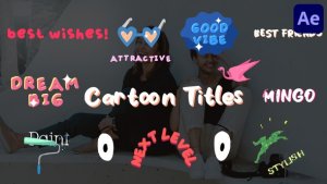 Videohive Cartoon Liquid Sticker Titles for After Effects Titles template preview
