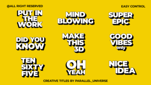 Videohive Creative Titles | AE 58628169 Titles template preview