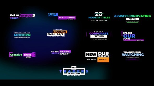Corporate Titles Video Displays template preview